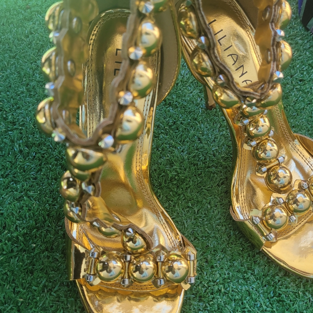 Gold Goddess heel sandals